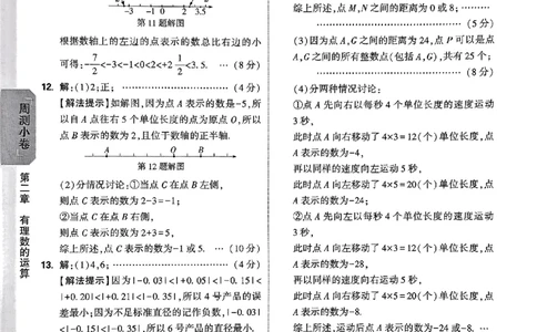 2026《万唯大小卷&bull;数学》7上参考答案(RJ)_2026万唯系列预习复习_2026版初中《万唯大小卷》7年级上册（全科多版本）_2026《万唯大小卷&bull;数学》7上(RJ)