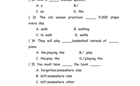 No.148综合训练选择题⑥_初中英语语法_最全初中英语语法习题_No.148综合训练选择题⑥