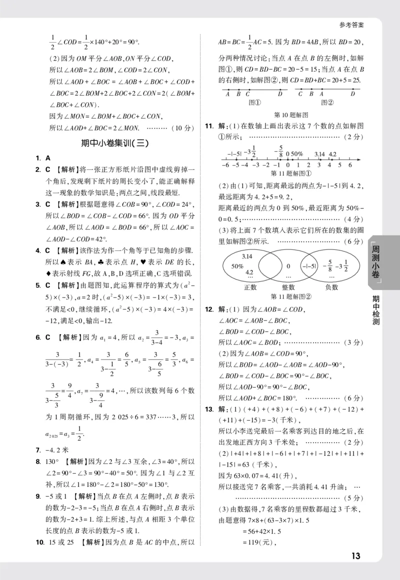 2026《万唯大小卷&bull;数学》7上小卷详解详析(冀教)_2026万唯系列预习复习_2026版初中《万唯大小卷》7年级上册（全科多版本）_2026《万唯大小卷&bull;数学》7上(冀教)