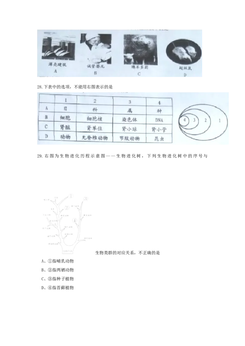 2015年威海市中考生物试题及答案_中考真题_8.生物中考真题2015-2024年_地区卷_山东省_山东威海生物12-20