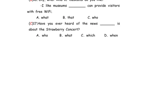 No.87定语从句练习题①答案解析_初中英语语法_最全初中英语语法习题_No.87定语从句练习题①