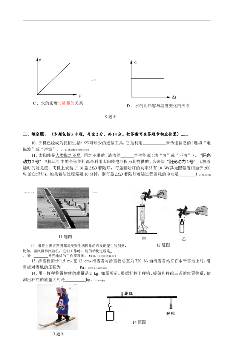 2015年菏泽市中考物理试题及答案_中考真题_4.物理中考真题2015-2024年_地区卷_山东省_菏泽物理10-22