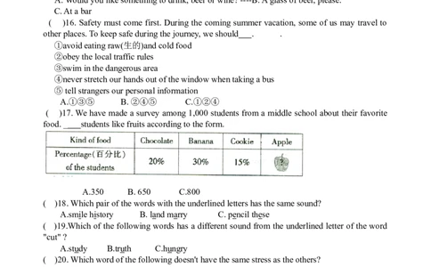 2015年哈尔滨市中考英语试题及答案(WORD版)_中考真题_3.英语中考真题2015-2024年_地区卷_黑龙江_黑龙江哈尔滨中考英语