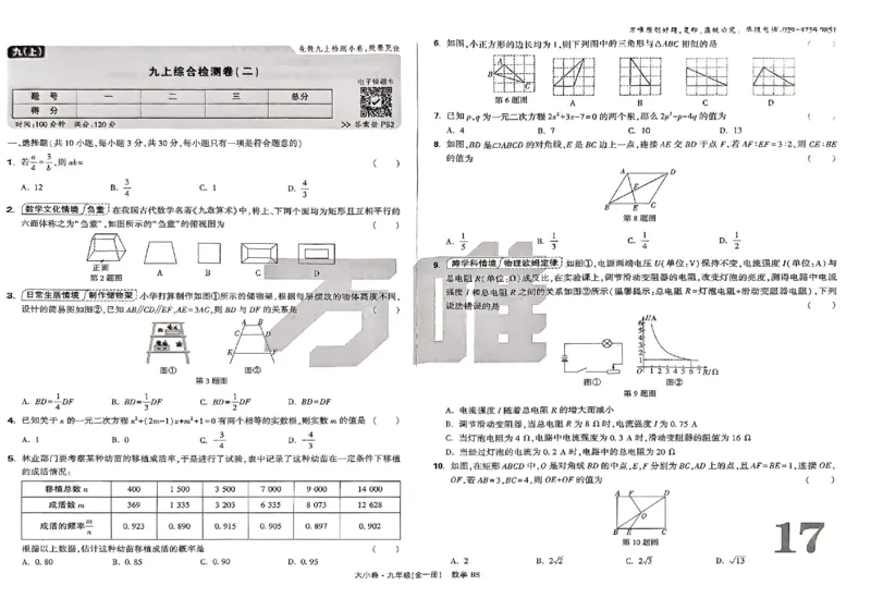 2026《万唯大小卷&bull;数学》9全大卷(BS)_2026万唯系列预习复习_2026版初中《万唯大小卷》9年级全册（全科多版本）_2026《万唯大小卷&bull;数学》9全(BS)