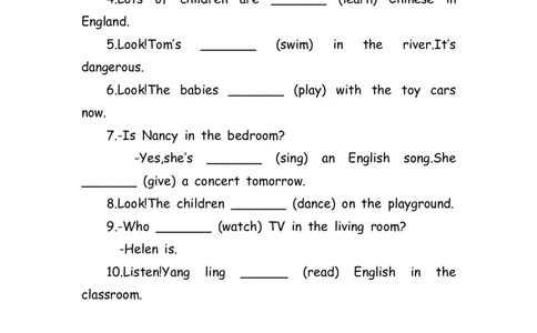 No.171现在进行时练习题③_初中英语语法_最全初中英语语法习题_No.171现在进行时练习题③