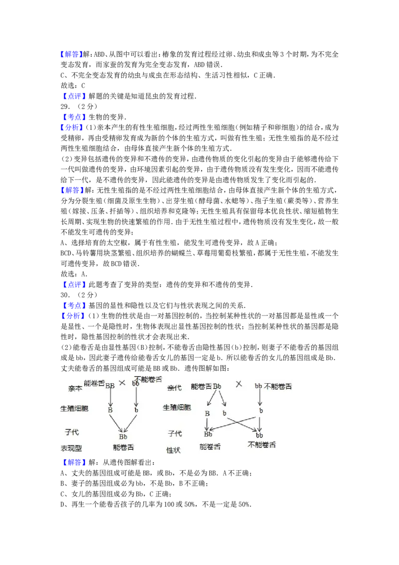 2015广东省中考生物真题及答案_中考真题_8.生物中考真题2015-2024年_地区卷_广东中考生物11-22
