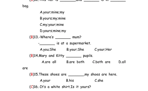 No.159语法专练代词答案解析_初中英语语法_最全初中英语语法习题_No.159语法专练代词