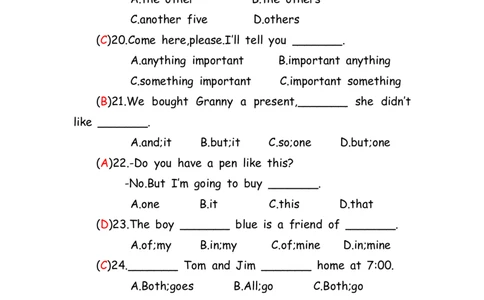 No.159语法专练代词答案解析_初中英语语法_最全初中英语语法习题_No.159语法专练代词