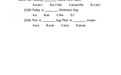 No.183冠词练习题②答案解析_初中英语语法_最全初中英语语法习题_No.183冠词练习题②