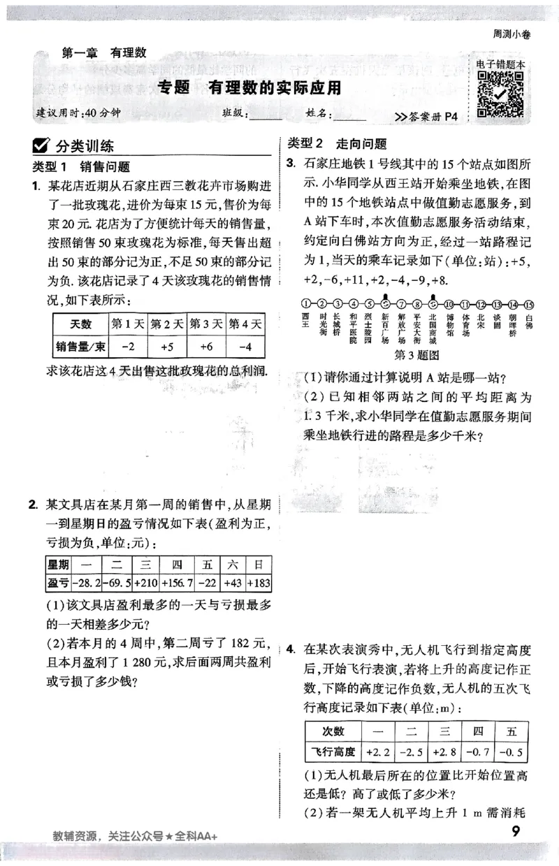2026《万唯大小卷&bull;数学》7上周测小卷(冀教)_2026万唯系列预习复习_2026版初中《万唯大小卷》7年级上册（全科多版本）_2026《万唯大小卷&bull;数学》7上(冀教)