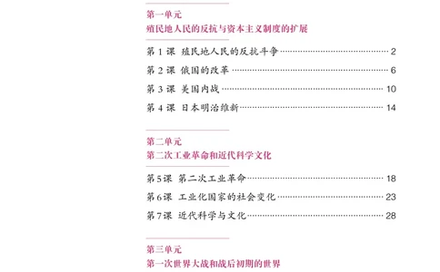 人教版9年级历史下册高清教材_4-教培资料-26年最新资料-同步更新_初中高中教资_03科三专项（进去保存报考的学科即可）_02科三专项（笔记真题思维导图教学设计版本二）
