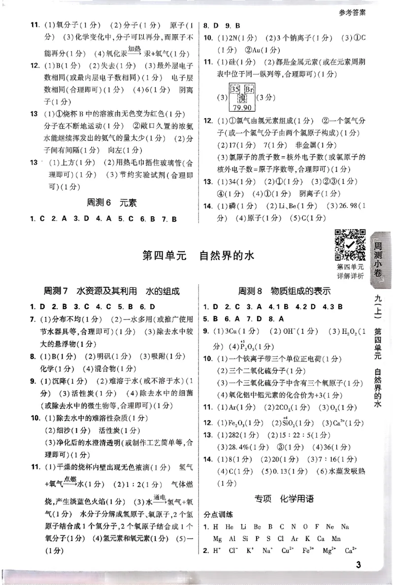 2026《万唯大小卷&bull;化学》9全参考答案_2026万唯系列预习复习_2026版初中《万唯大小卷》9年级全册（全科多版本）_2026《万唯大小卷&bull;化学》9全