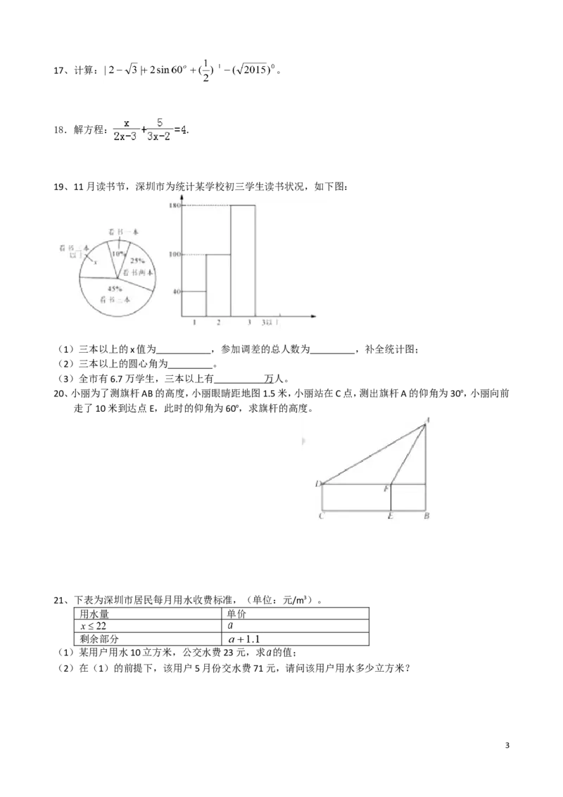 2015年深圳市中考数学试题及答案_中考真题_2.数学中考真题2015-2024年_地区卷_广东省_广东深圳中考数学2008---2022年