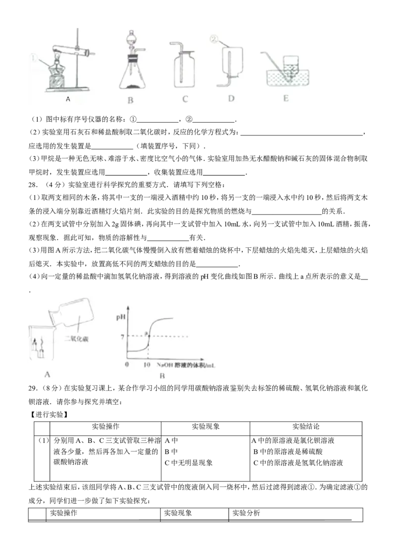 2015年山东省青岛市中考化学试题及答案_中考真题_5.化学中考真题2015-2024年_地区卷_山东省_青岛化学