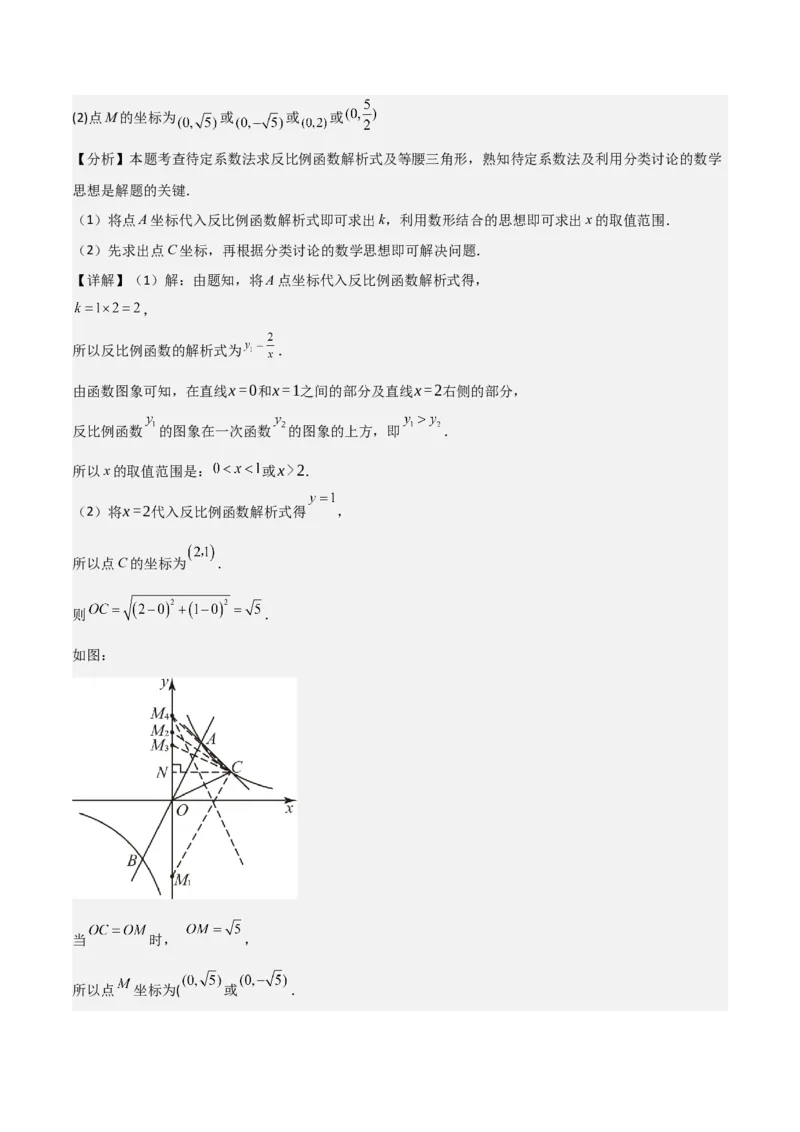 难点05一次函数反比例函数实际应用、面积、存在性、最值（6大热考题型）解析版_2数学总复习_2025中考复习资料_2025年中考数学一轮知识梳理
