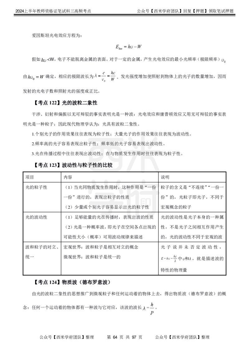 中学物理-高频考点_4-教培资料-26年最新资料-同步更新_初中高中教资_03科三专项（进去保存报考的学科即可）_01科目三FB网课、三色速记手册、知识点导图等推荐_初中