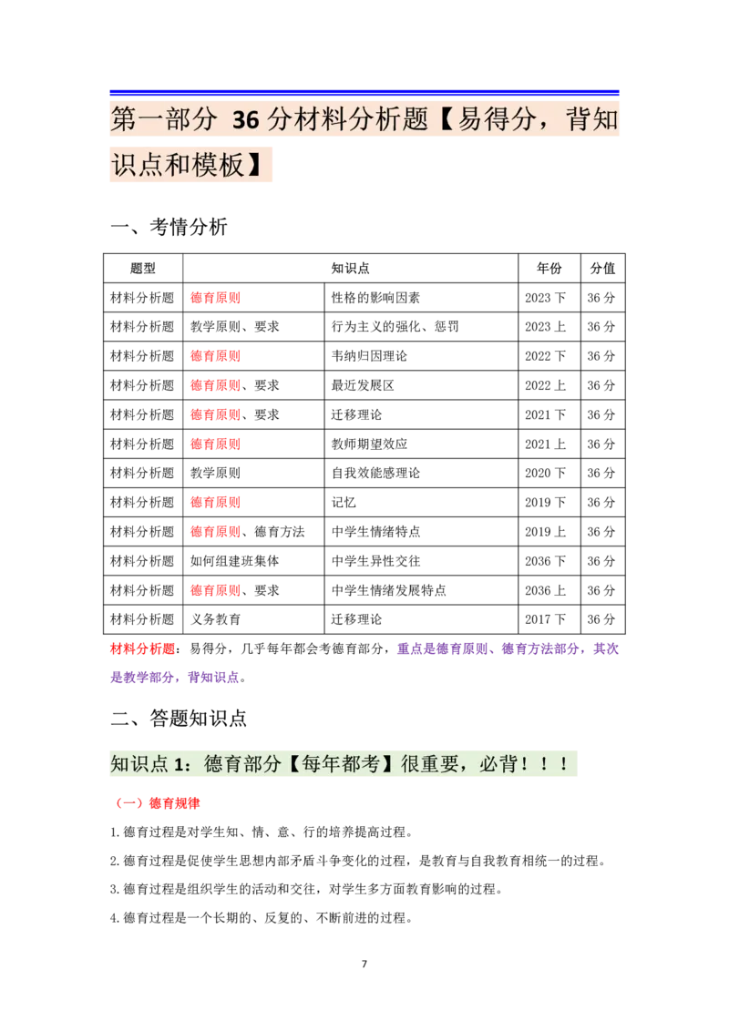 中学科二抢分包_4-教培资料-26年最新资料-同步更新_初中高中教资_2025上中学教资笔试_062025上教资笔试考前冲刺汇总_04、中学考前抢分