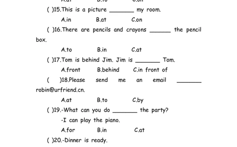 No.154语法专练介词_初中英语语法_最全初中英语语法习题_No.154语法专练介词