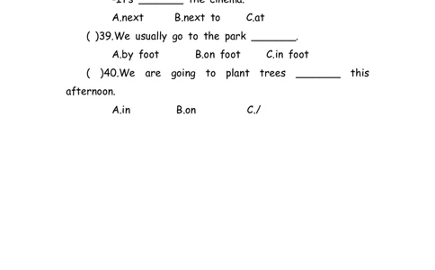 No.154语法专练介词_初中英语语法_最全初中英语语法习题_No.154语法专练介词