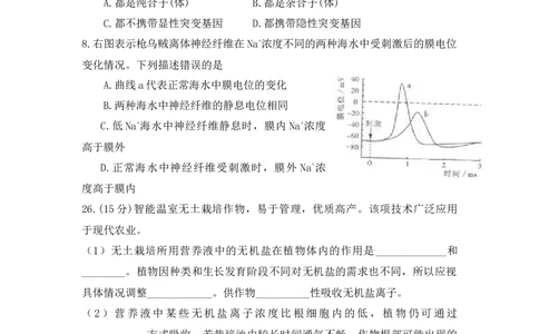 2009年高考生物试卷（山东）（解析卷）_1.高考2025全国各省真题+答案_01.2008-2024全国高考真题（按省份分类）_15.山东_2008-2024&middot;（山东）生物高考真题