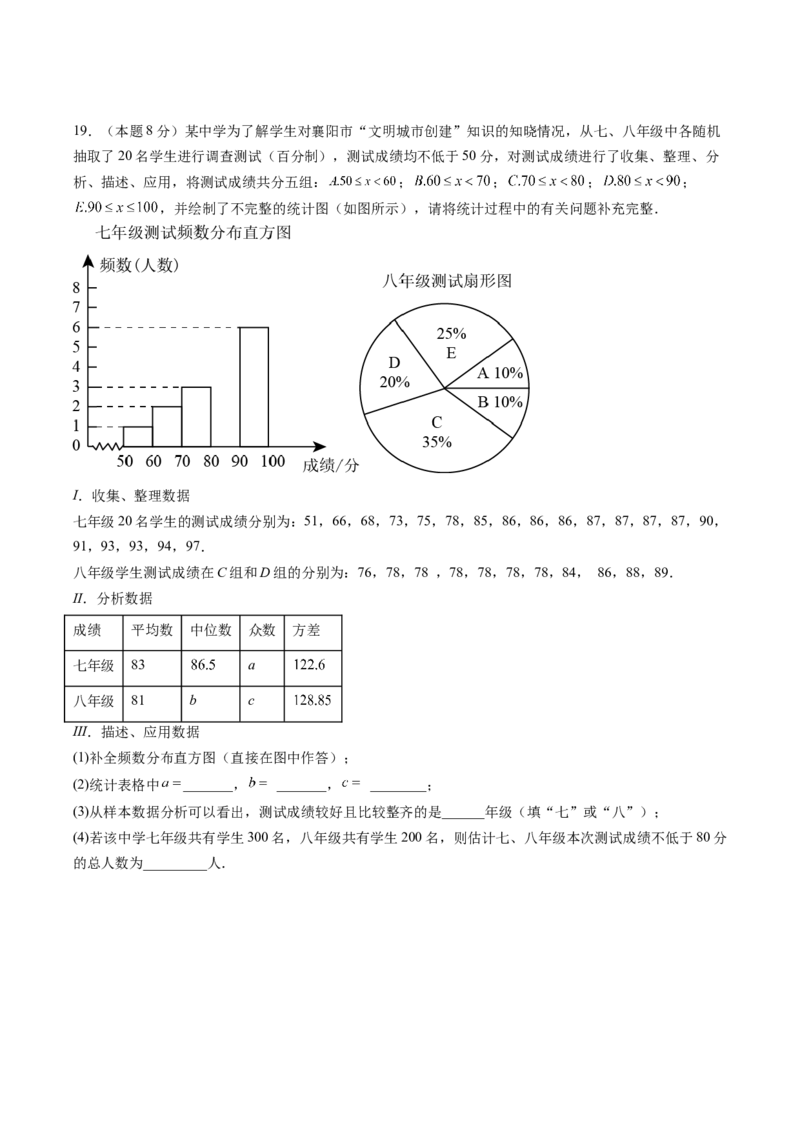 数学（考试版A4）_2数学总复习_赠送：2024中考模拟题数学_三模（42套）_数学（湖北武汉卷）