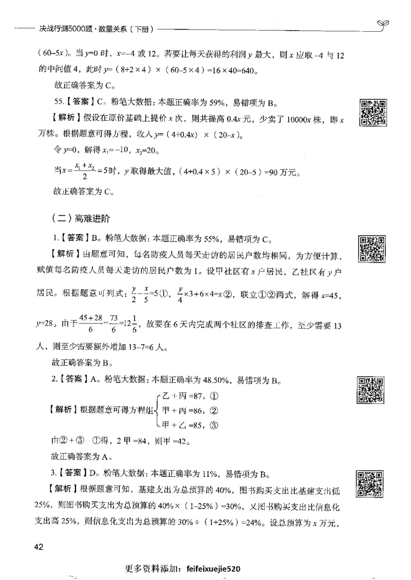 6数量关系下册_26吉林考备考资料包_11省考刷题包_04决战行测5000题_行测5000题2022年9月版次