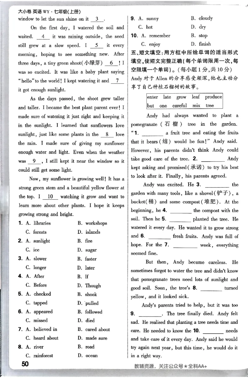 2026《万唯大小卷&bull;英语》7上周测小卷(WY)_2026万唯系列预习复习_2026版初中《万唯大小卷》7年级上册（全科多版本）_2026《万唯大小卷&bull;英语》7上(WY)