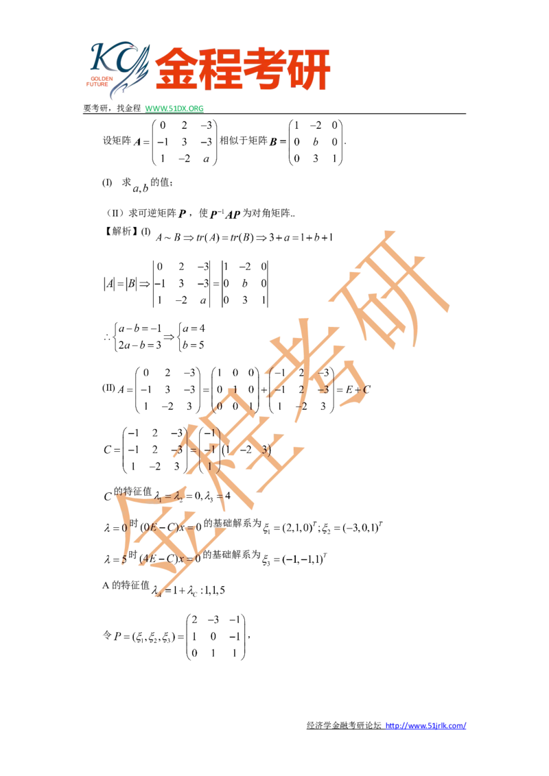 2015考研数学一真题及答案解析公众号：小乖考研免费分享_04.数学一历年真题_普通版本数学一_1987-2016考研数学（一）真题答案与解析