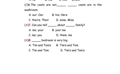 No.113代词专项练习题①答案解析_初中英语语法_最全初中英语语法习题_No.113代词专项练习题①