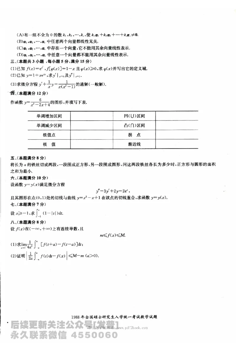 2024考研数学张宇真题大全试题分册数学二公众号：考研公众号：小乖考研免费分享_05.数学二历年真题_张老师版本数二