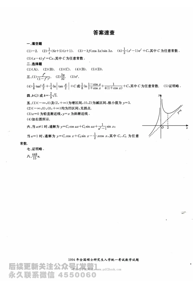 2024考研数学张宇真题大全试题分册数学二公众号：考研公众号：小乖考研免费分享_05.数学二历年真题_张老师版本数二