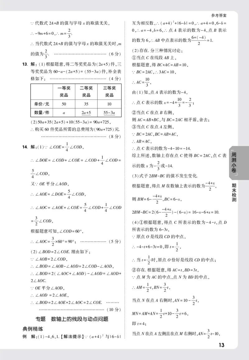 2026《万唯大小卷&bull;数学》7上小卷详解详析(HS)_2026万唯系列预习复习_2026版初中《万唯大小卷》7年级上册（全科多版本）_2026《万唯大小卷&bull;数学》7上(HS)