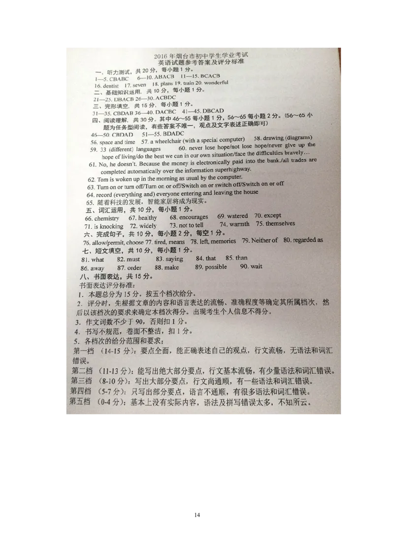 2016年山东省烟台中考英语试卷及答案_中考真题_3.英语中考真题2015-2024年_地区卷_山东省_烟台中考英语08-21