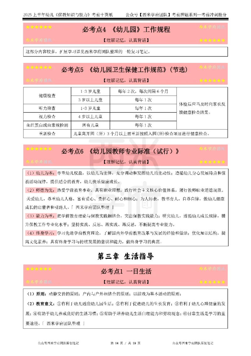 25上幼儿-保教知识-考前十页纸公众号：双马尾资料库_4-教培资料-26年最新资料-同步更新_科一科二电子资料合集中小幼（笔记真题知识点汇总等）文件多，按需保存_01西米合集