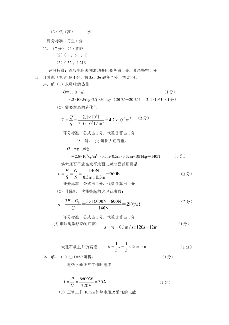 2014年山东临沂中考物理试题及答案_中考真题_4.物理中考真题2015-2024年_地区卷_山东省_临沂物理08-22
