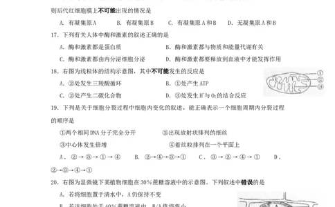 2010年高考生物试卷（上海）（空白卷）_1.高考2025全国各省真题+答案_01.2008-2024全国高考真题（按省份分类）_31.上海_2008-2022&middot;（上海）生物高考真题