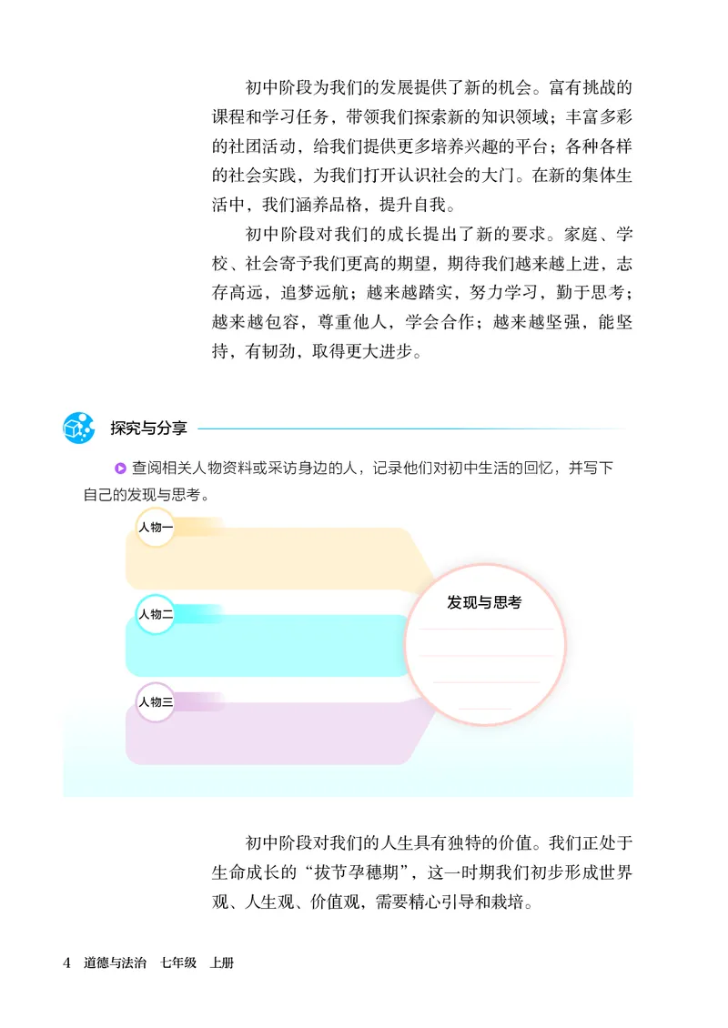 人教版7年级道法上册高清教材_4-教培资料-26年最新资料-同步更新_初中高中教资_03科三专项（进去保存报考的学科即可）_02科三专项（笔记真题思维导图教学设计版本二）