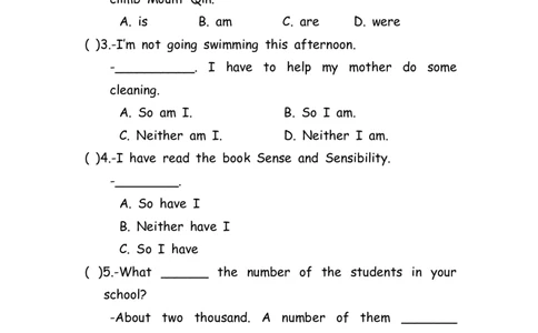 No.83主谓一致和倒装练习题①_初中英语语法_最全初中英语语法习题_No.83主谓一致和倒装练习题①