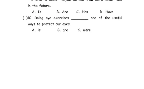 No.83主谓一致和倒装练习题①_初中英语语法_最全初中英语语法习题_No.83主谓一致和倒装练习题①