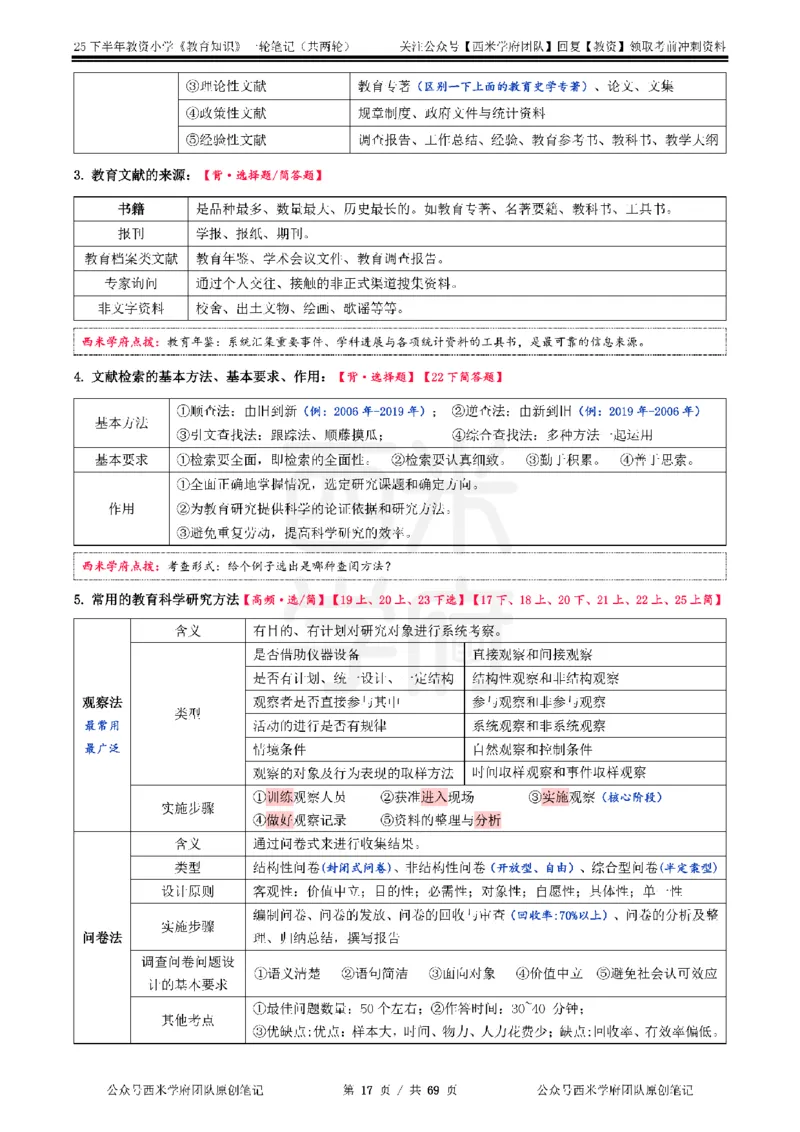 25下小学-教育知识与能力一轮笔记_4-教培资料-26年最新资料-同步更新_小学教资_04小学重点笔记_25下教资笔试西米学府学霸笔记（中小：科一科二）_小学：一轮重点笔记+默写本