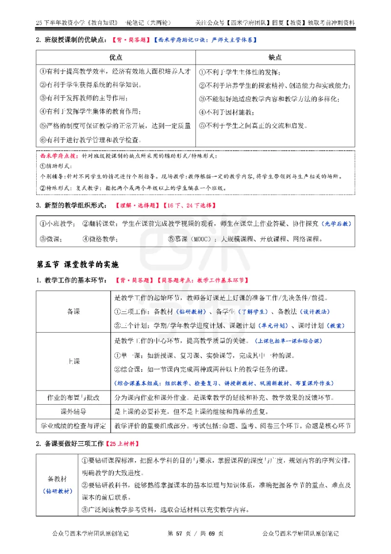 25下小学-教育知识与能力一轮笔记_4-教培资料-26年最新资料-同步更新_小学教资_04小学重点笔记_25下教资笔试西米学府学霸笔记（中小：科一科二）_小学：一轮重点笔记+默写本