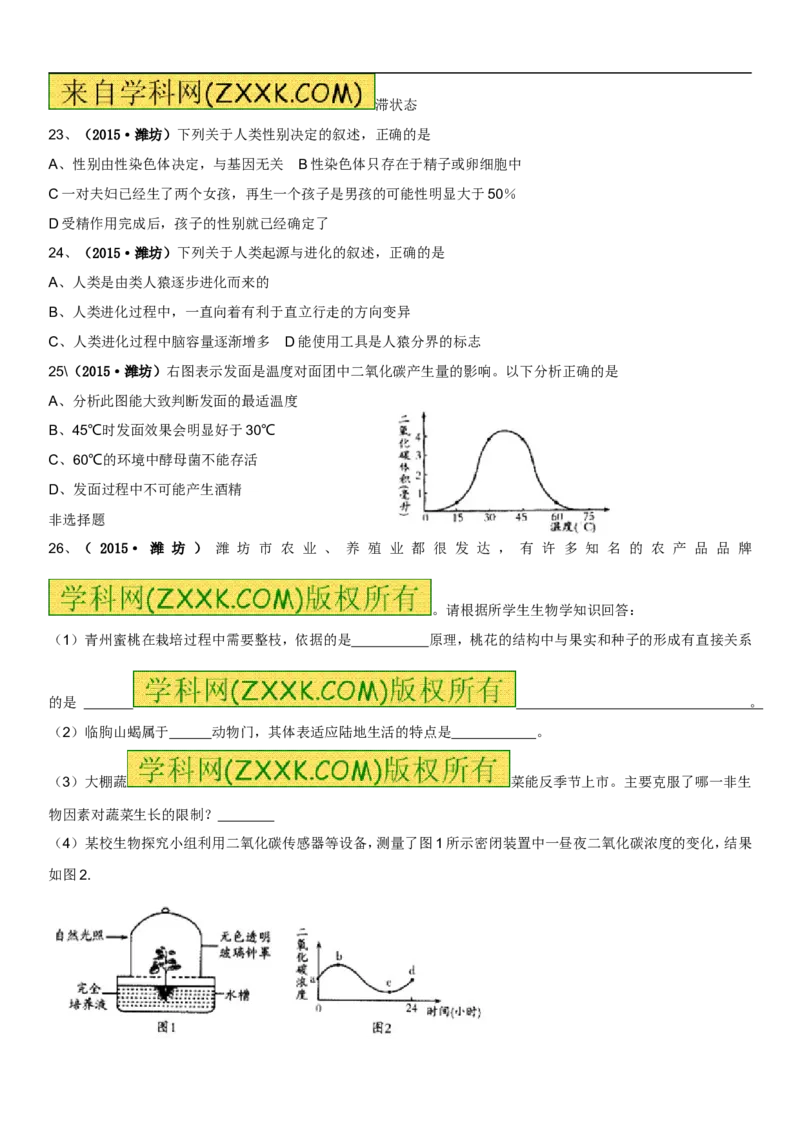 2015潍坊市中考生物试题带答案(word版)_中考真题_8.生物中考真题2015-2024年_地区卷_山东省_山东潍坊中考生物08-21