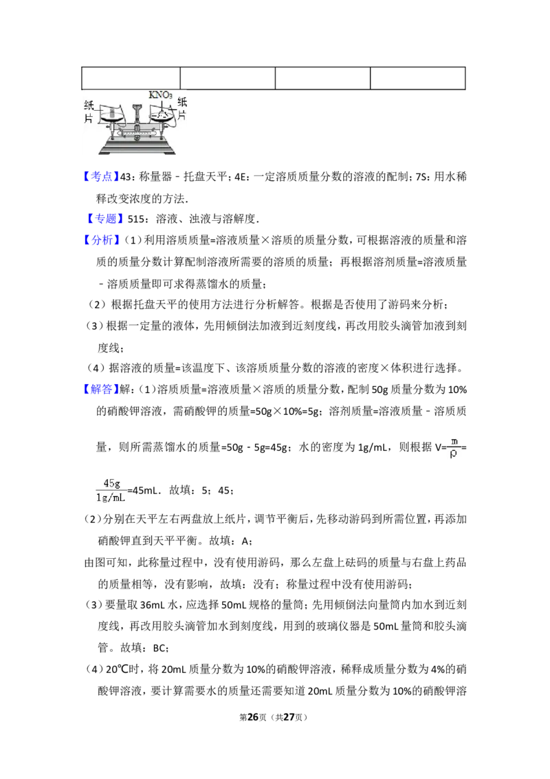 2015年四川省自贡市中考化学试卷（含解析版）_中考真题_5.化学中考真题2015-2024年_地区卷_四川省_四川自贡中考化学12-22缺20