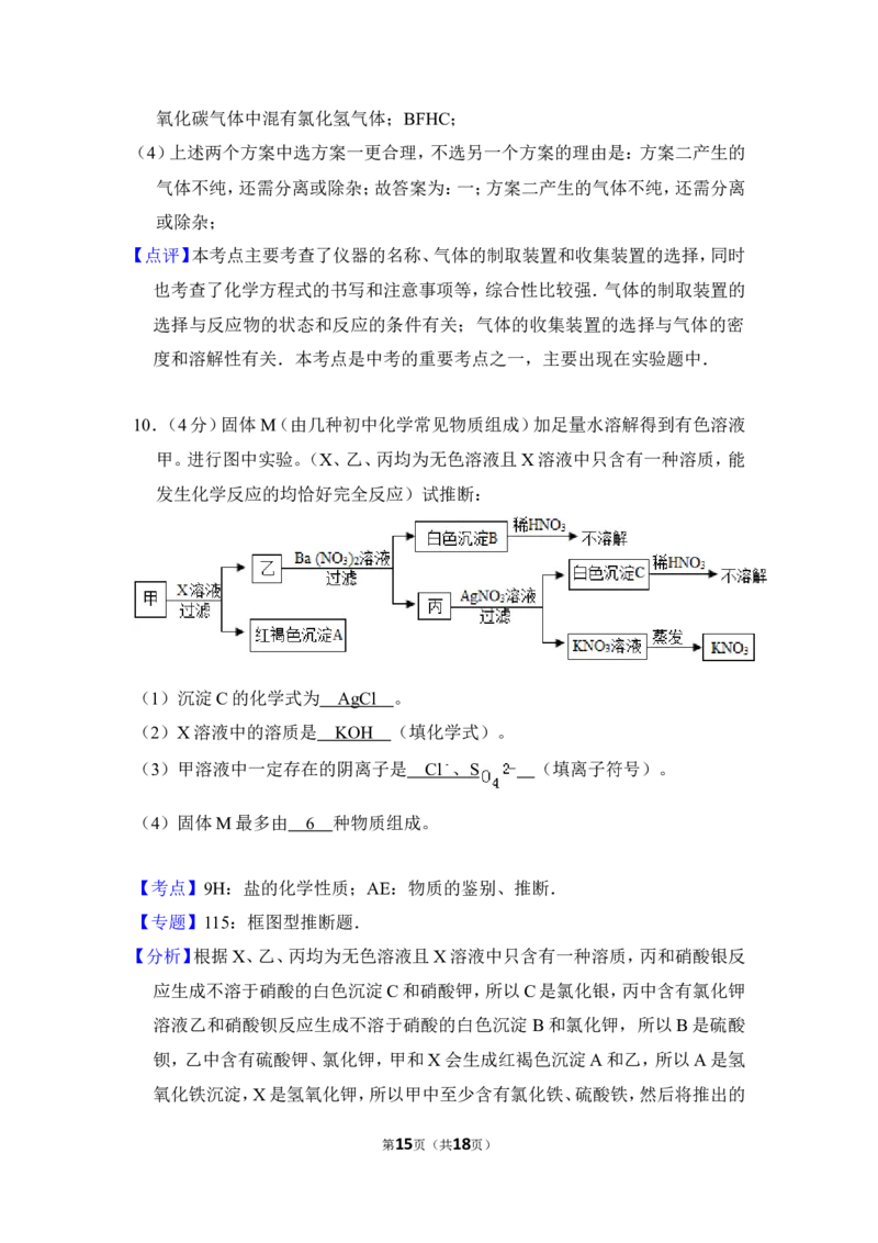 2016年内蒙古包头市中考化学试卷（含解析版）_中考真题_5.化学中考真题2015-2024年_地区卷_内蒙古_内蒙古包头化学12-21