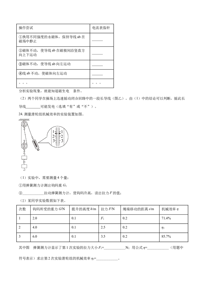 2015年广西柳州市中考物理试题（空白卷）_中考真题_4.物理中考真题2015-2024年_地区卷_广西省_柳州中考物理10-22