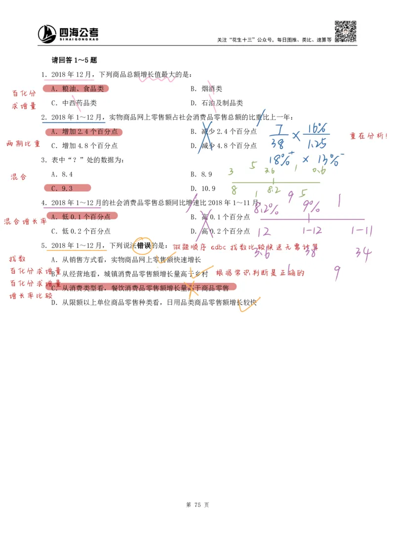 海海刷资料分析套题3（高照思路）_2026考公资料_（01）花生十三_04刷题班2026年省考四海行测2000题海海刷(1)_01.资料分析刷题_专项笔记_高照思路版