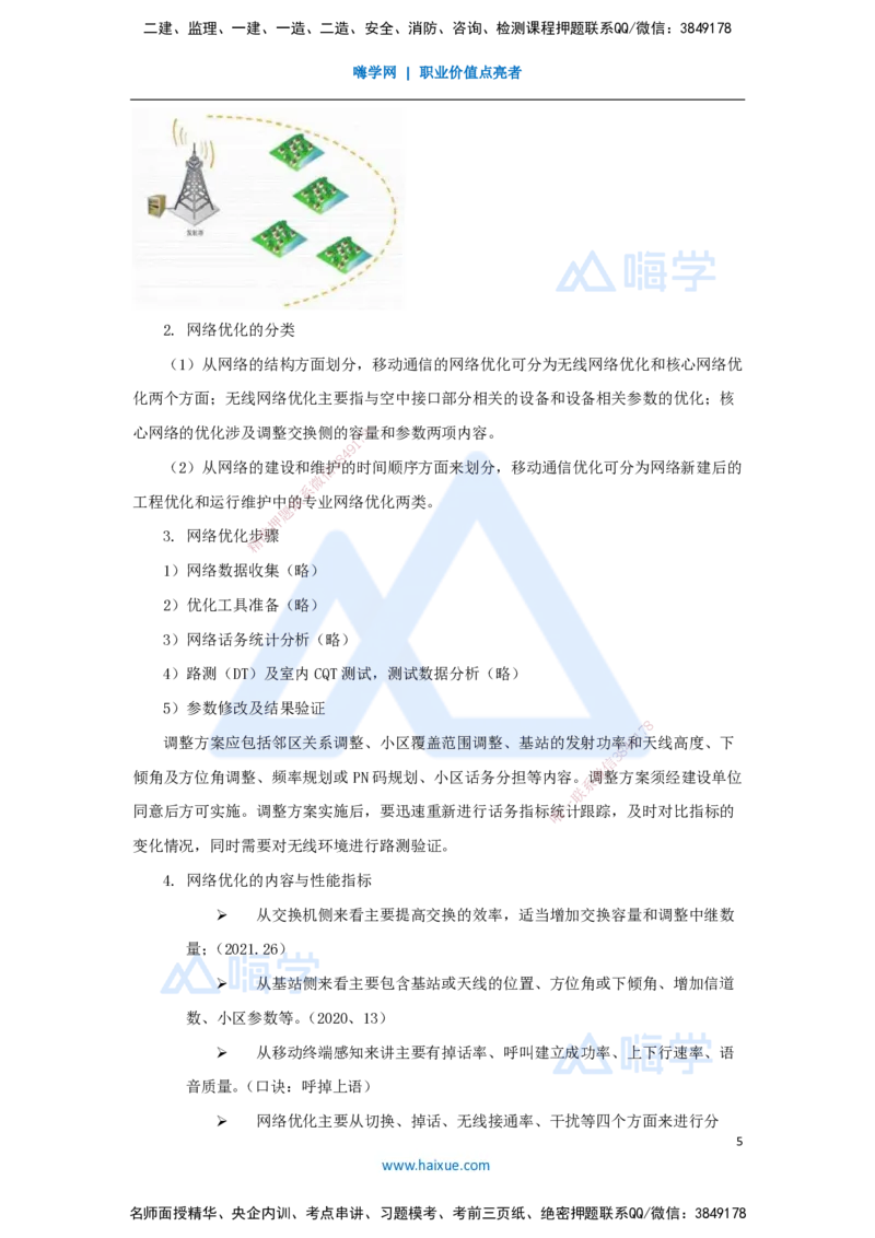19.2025杨鹏-名师精讲通关-第二章（19）2.3蜂窝移动通信系统的测试和优化_2026年一级建造师_2026年一建通信_2025年一建通信SVIP_02-基础精讲✿高端面授✿深度强化_讲义