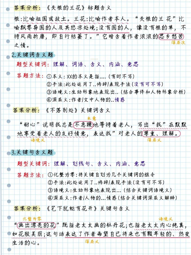 初中语文阅读理解及诗歌答题技巧_初中语文阅读理解解题技巧