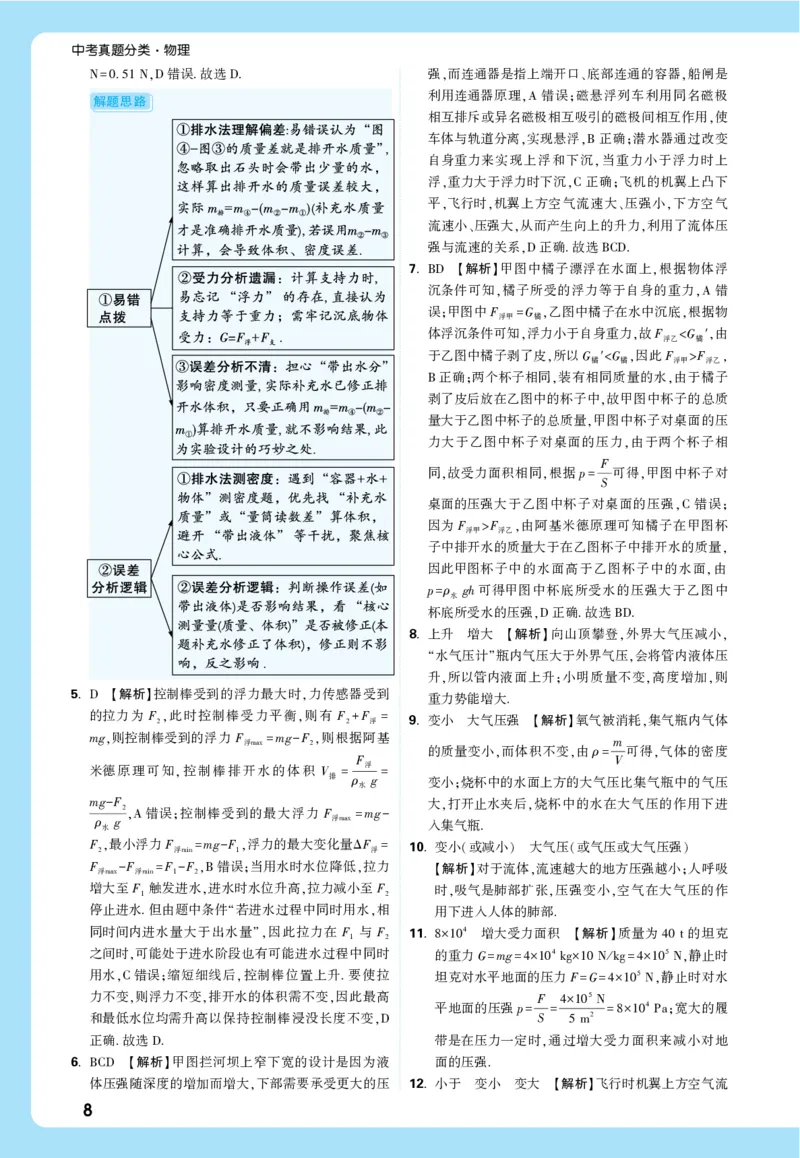 2026《中考真题分类与新考法》物理详解详细_2026万唯系列预习复习_2026版初中《万唯》中考真题分类与新考法（语数外物历道生）_2026版初中《万唯》中考真题分类与新考法（英语、物理）