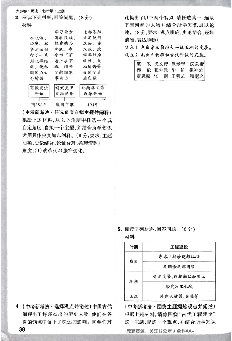 2026《万唯大小卷&bull;历史》7上周测小卷_2026万唯系列预习复习_2026版初中《万唯大小卷》7年级上册（全科多版本）_2026《万唯大小卷&bull;历史》7上